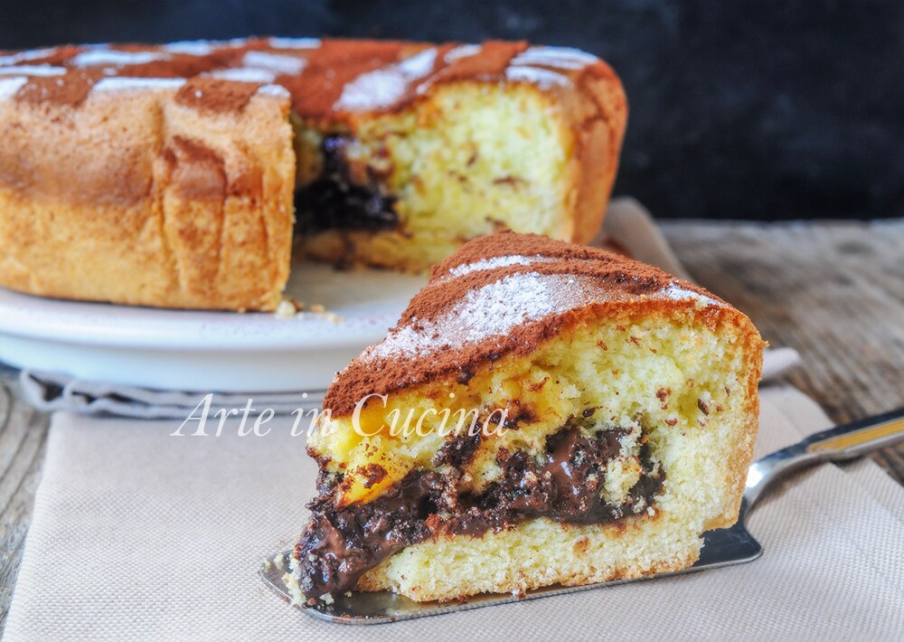 TARTA con BIZCOCHO de nutella