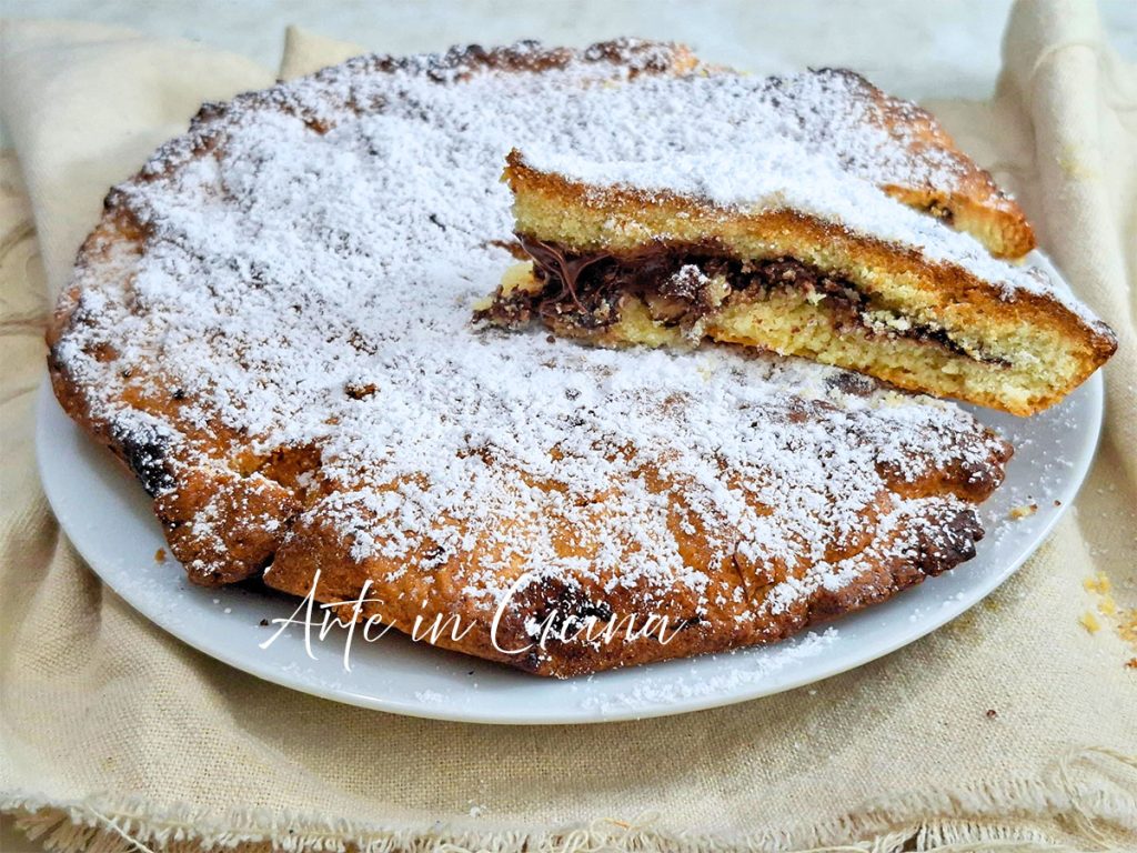 TARTA APLASTADA AVELLANAS y NUTELLA