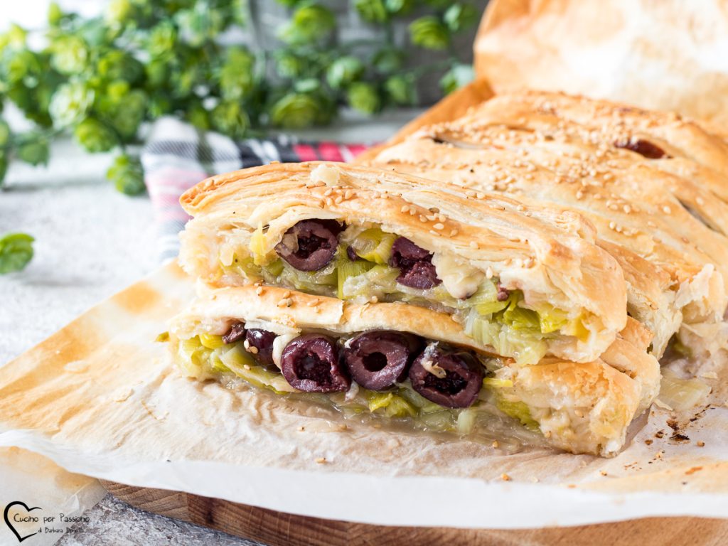 tarta salada de puerros