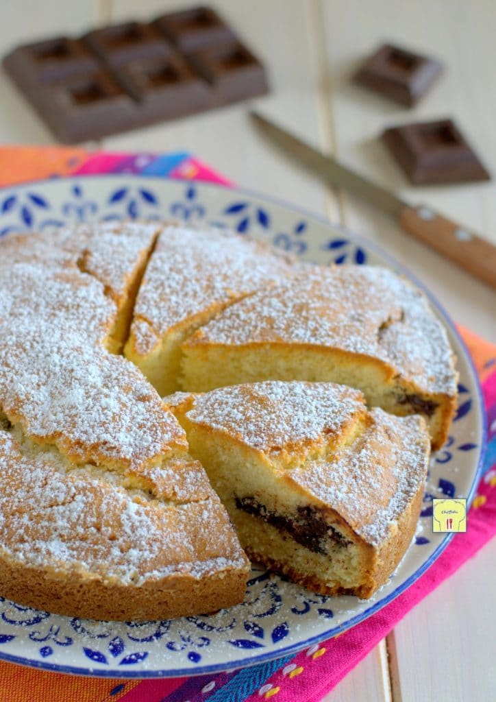 tarta suave de masa quebrada montada con chocolate gp