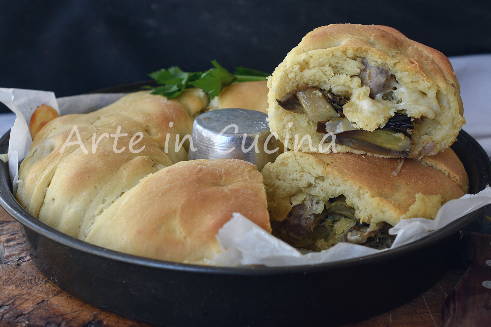 TORTANO DE ALCACHOFAS receta típica de Procida