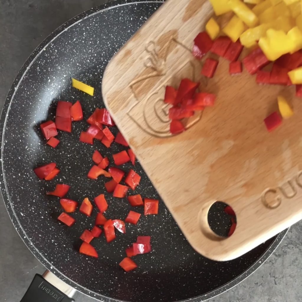 tortilla con pimientos