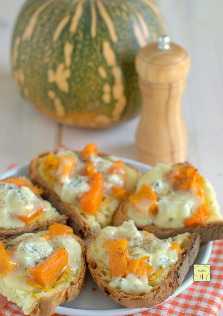 tostadas de calabaza y gorgonzola gp