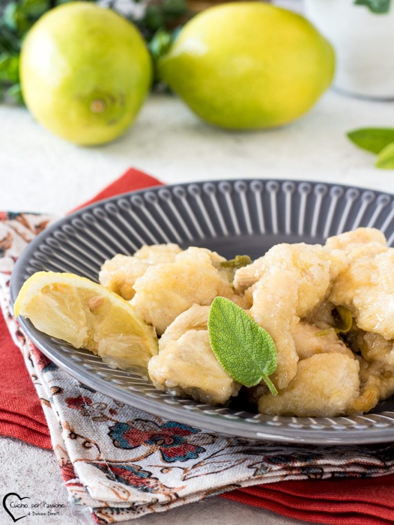 trocitos de pollo al limón