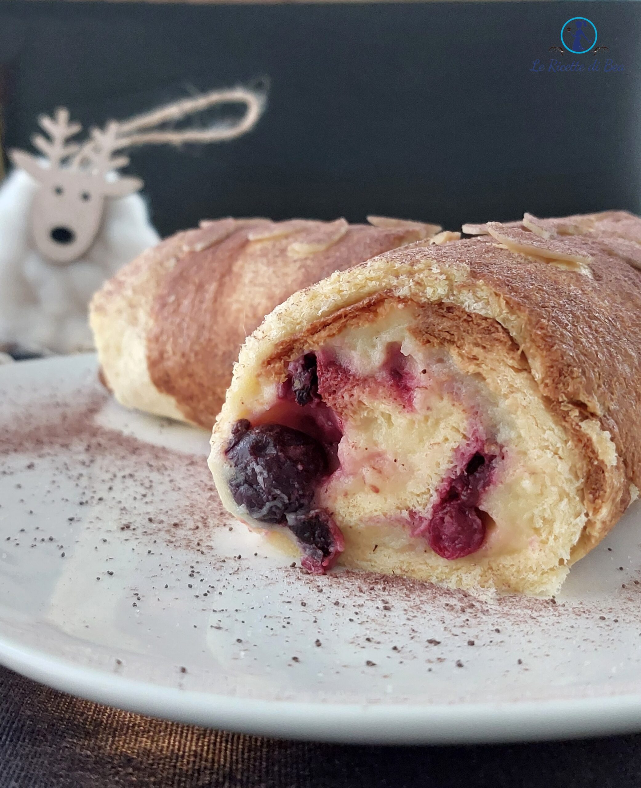 Tronco de Pandoro con crema pastelera