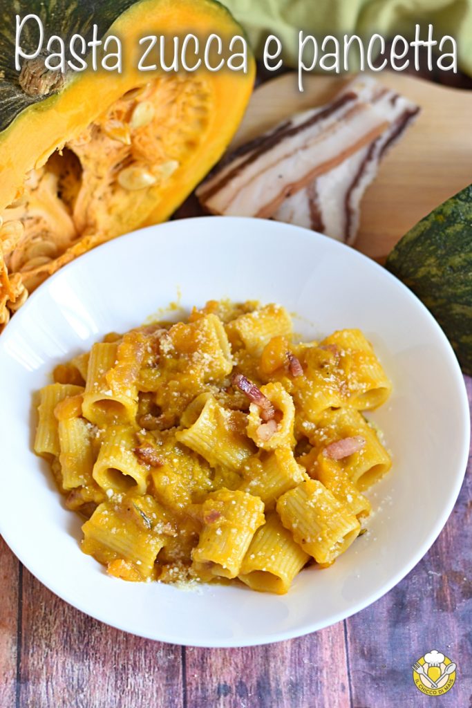 v_ pasta con calabaza y panceta con pecorino cremosa receta otoñal con calabaza delica el chicco di mais