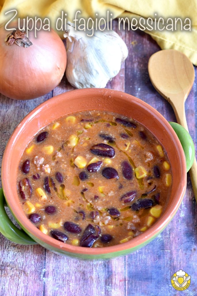 v_ sopa de frijoles mexicana con frijoles rojos maíz y panceta receta picante el chicco di mais