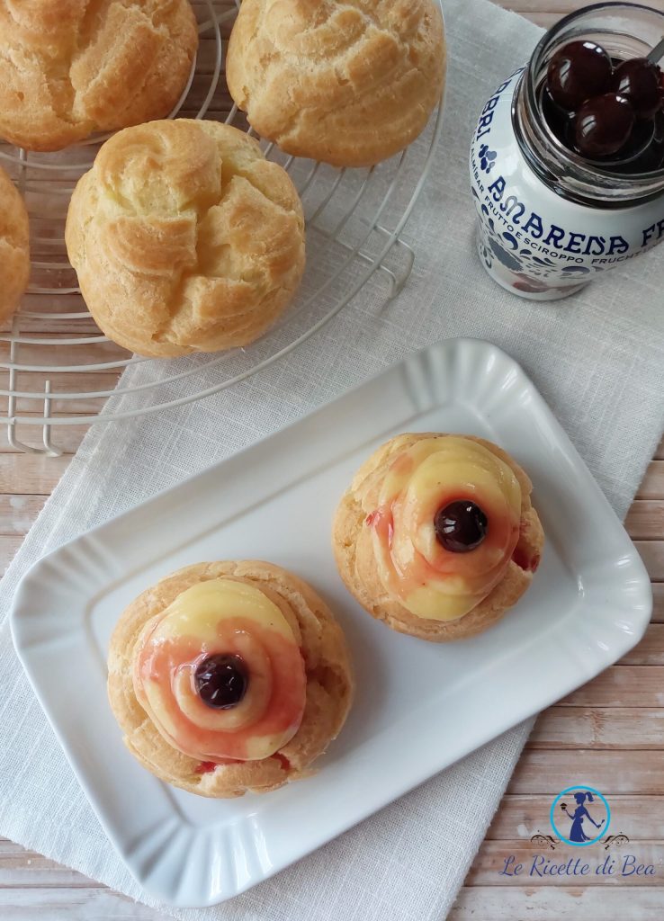 zeppola de san José con amarena