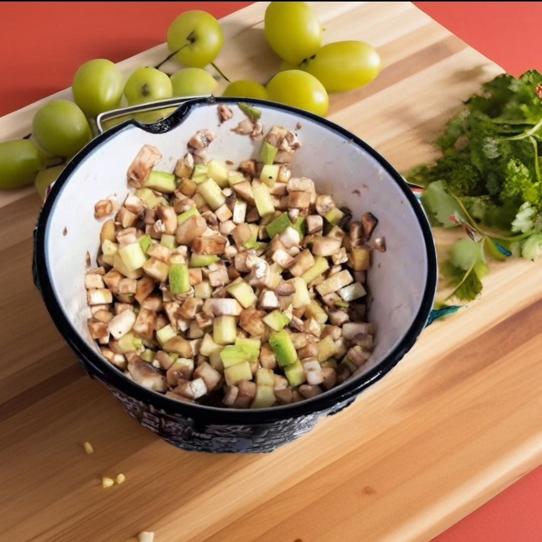 Ensalada de champiñones y calabacines