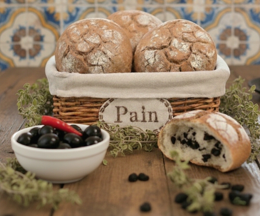 Pan Siciliano con aceitunas griegas