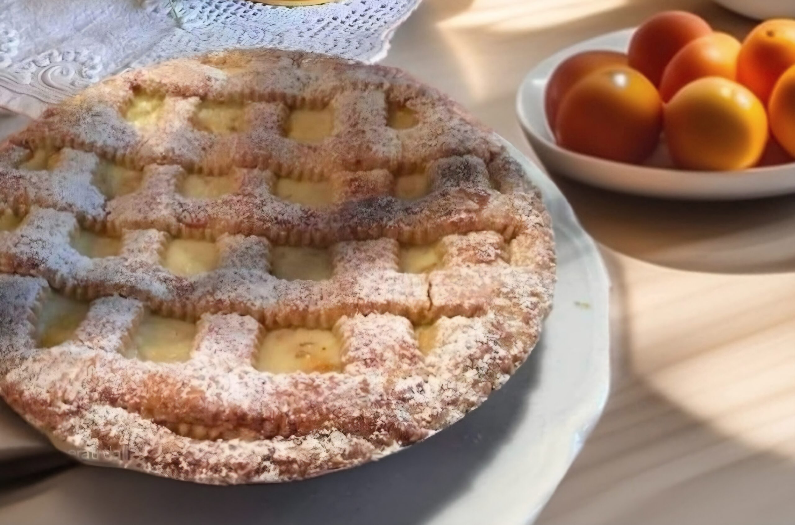 Tarta de ricotta con aroma de limón
