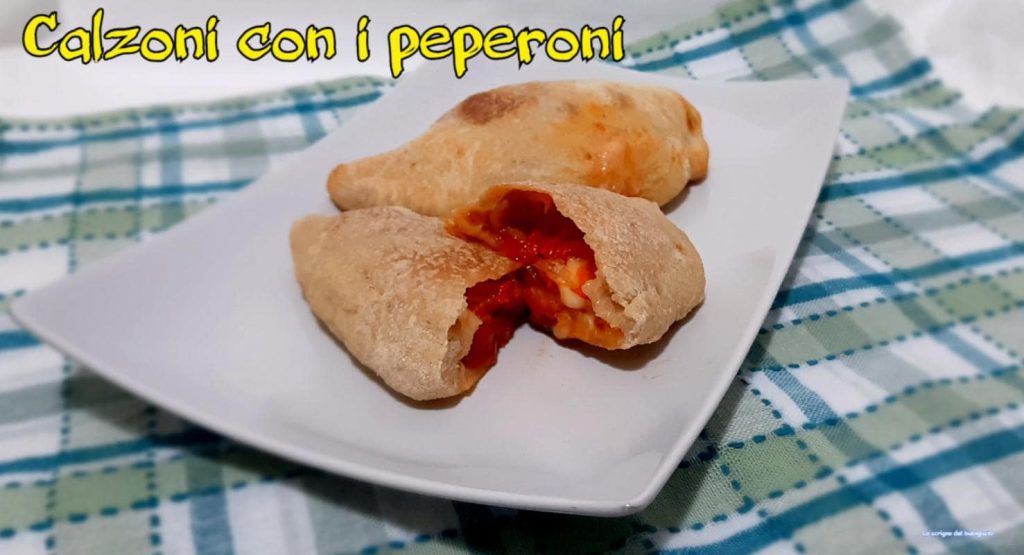 Calzones con pimientos asados al horno