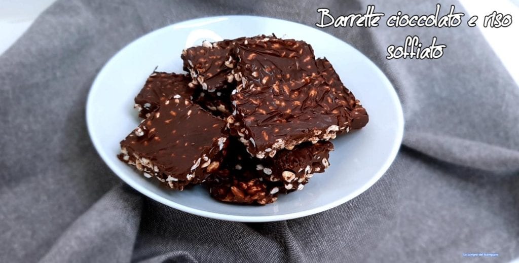 Barritas de chocolate y arroz inflado