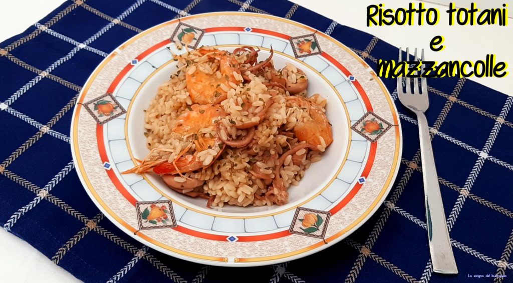 Risotto de calamares y gambones