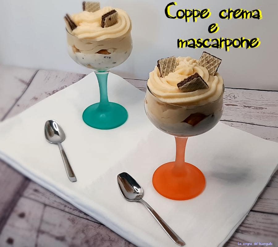 Copas de crema y mascarpone