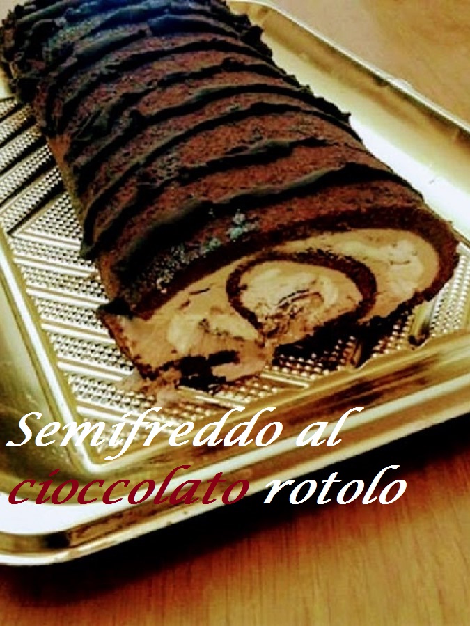 Semifrío de chocolate enrollado