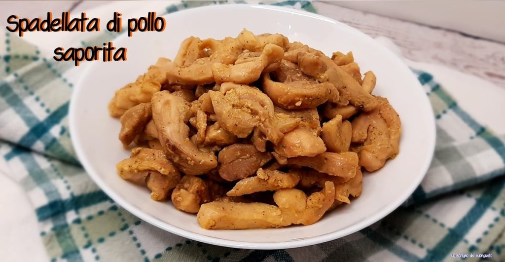 Salteado de pollo sabroso