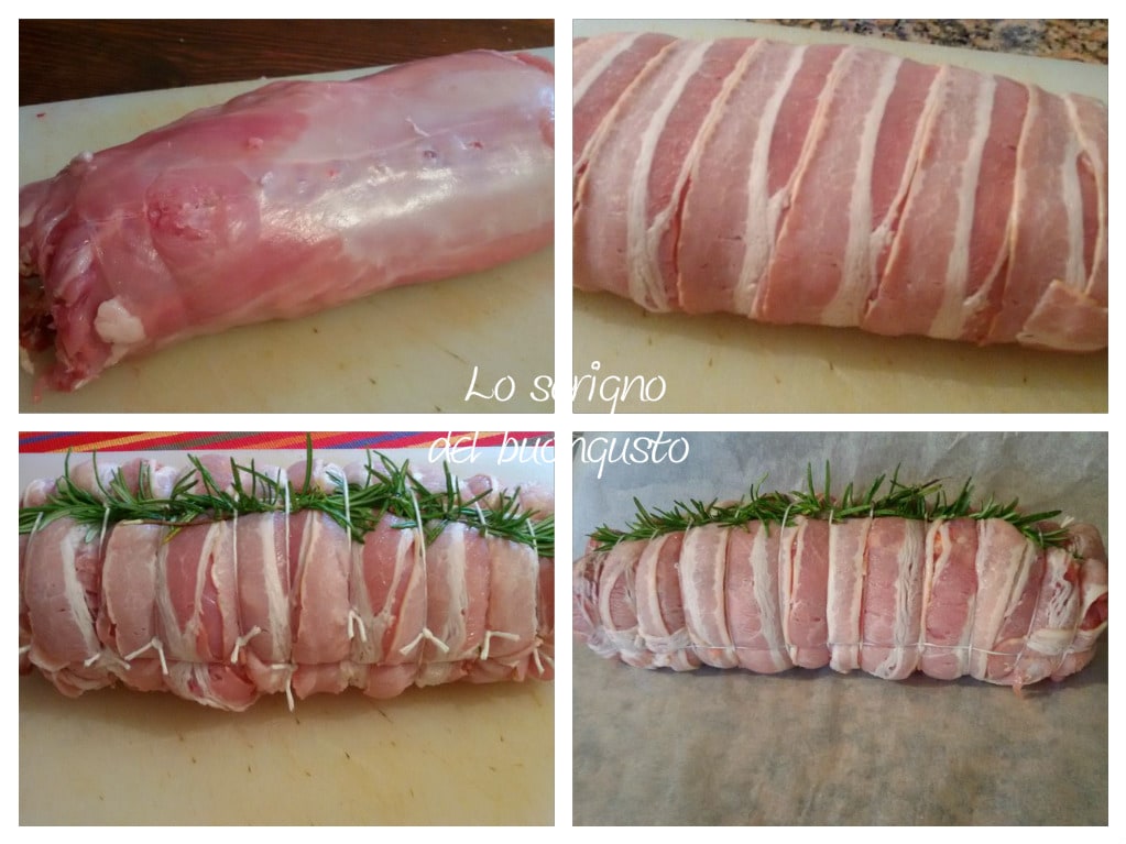 Rollo de conejo relleno