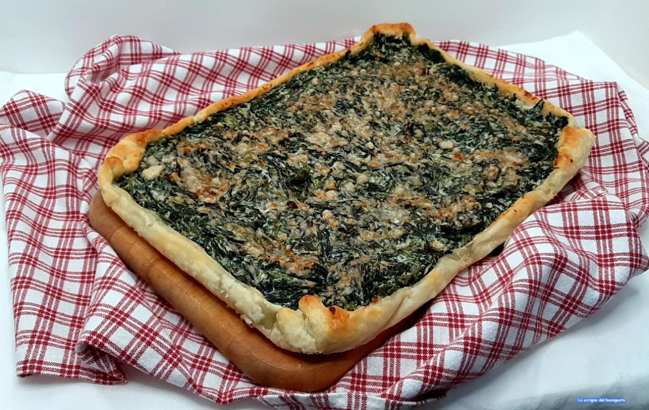 Pizza salada ricotta y espinacas