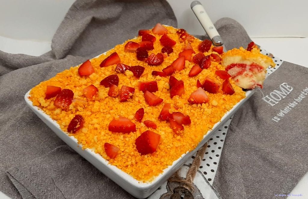 Falso tiramisú de fresas