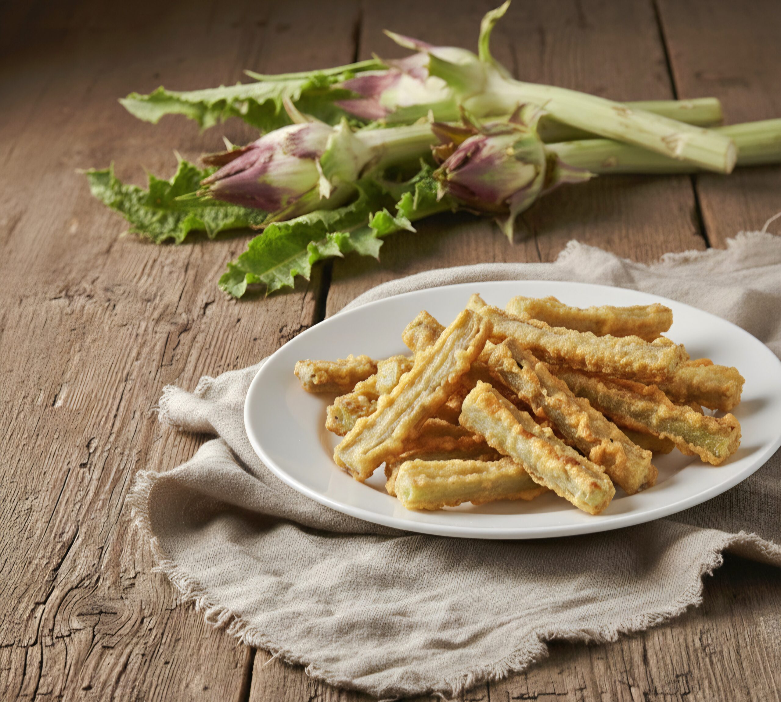 Los cardos en tempura