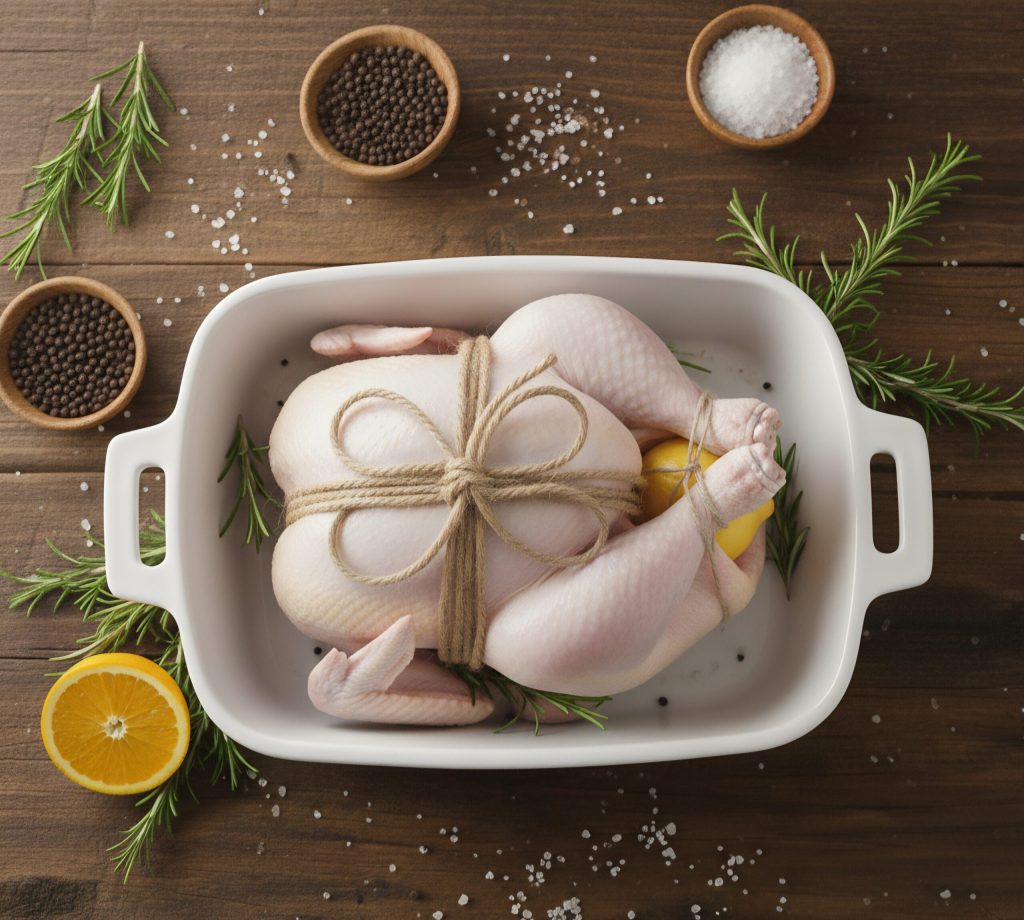 Cómo cocinar un pollo o un capón entero al horno