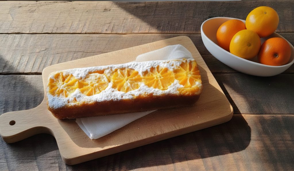 El plum cake a la naranja