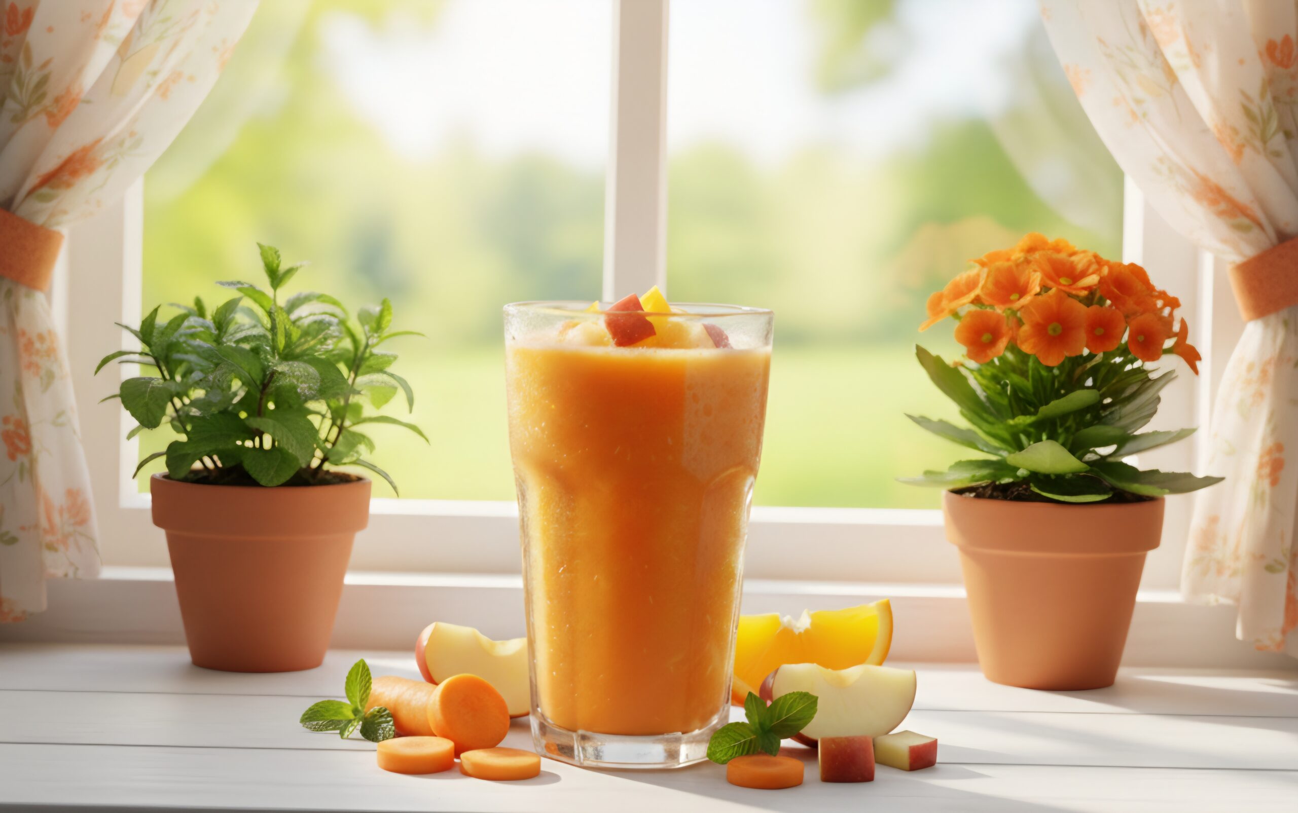 Smoothie de zanahoria, manzana y naranja
