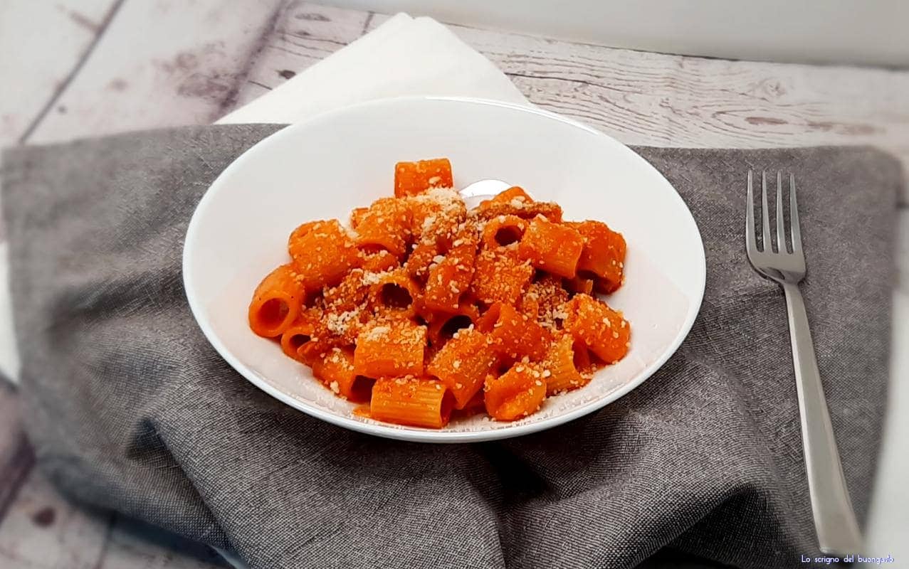 Falsa carbonara con pimientos