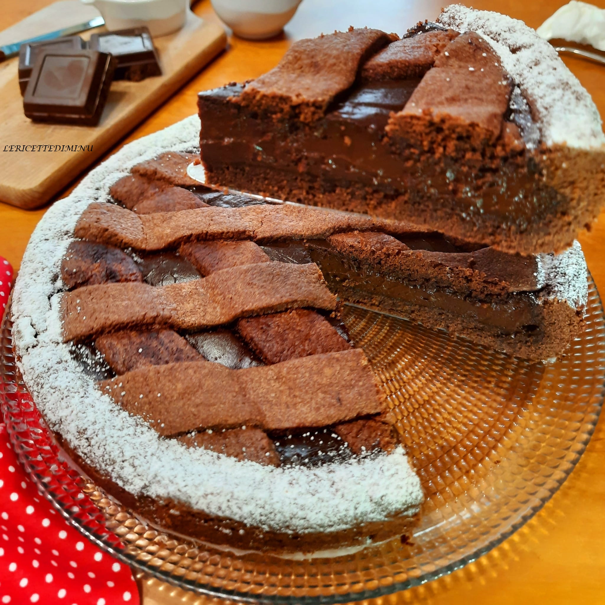 Tarta de cacao con crema de chocolate