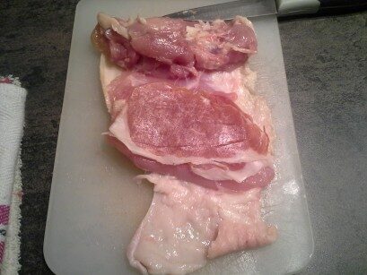 muslo de pollo deshuesado