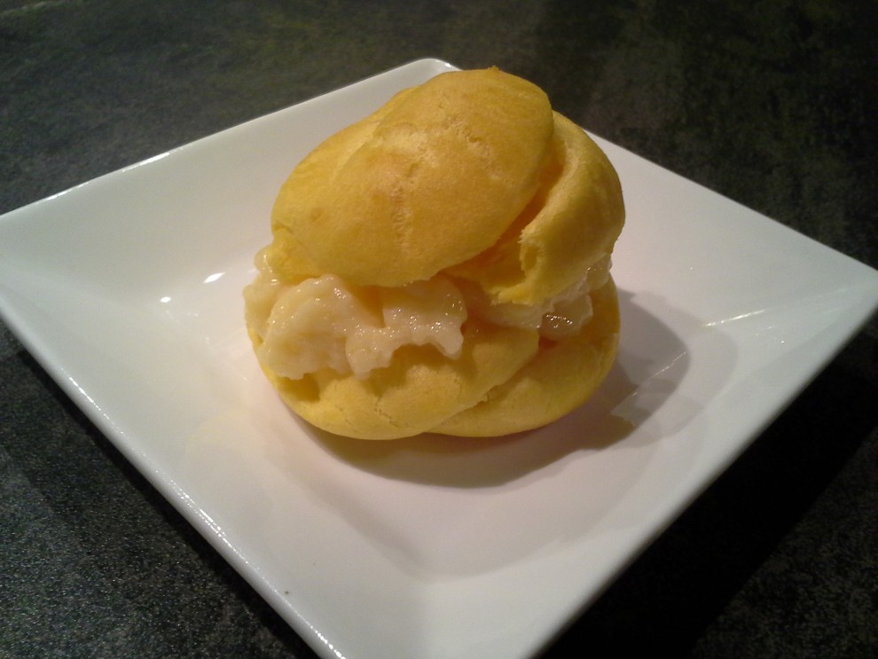 Buñuelos con crema sin mantequilla