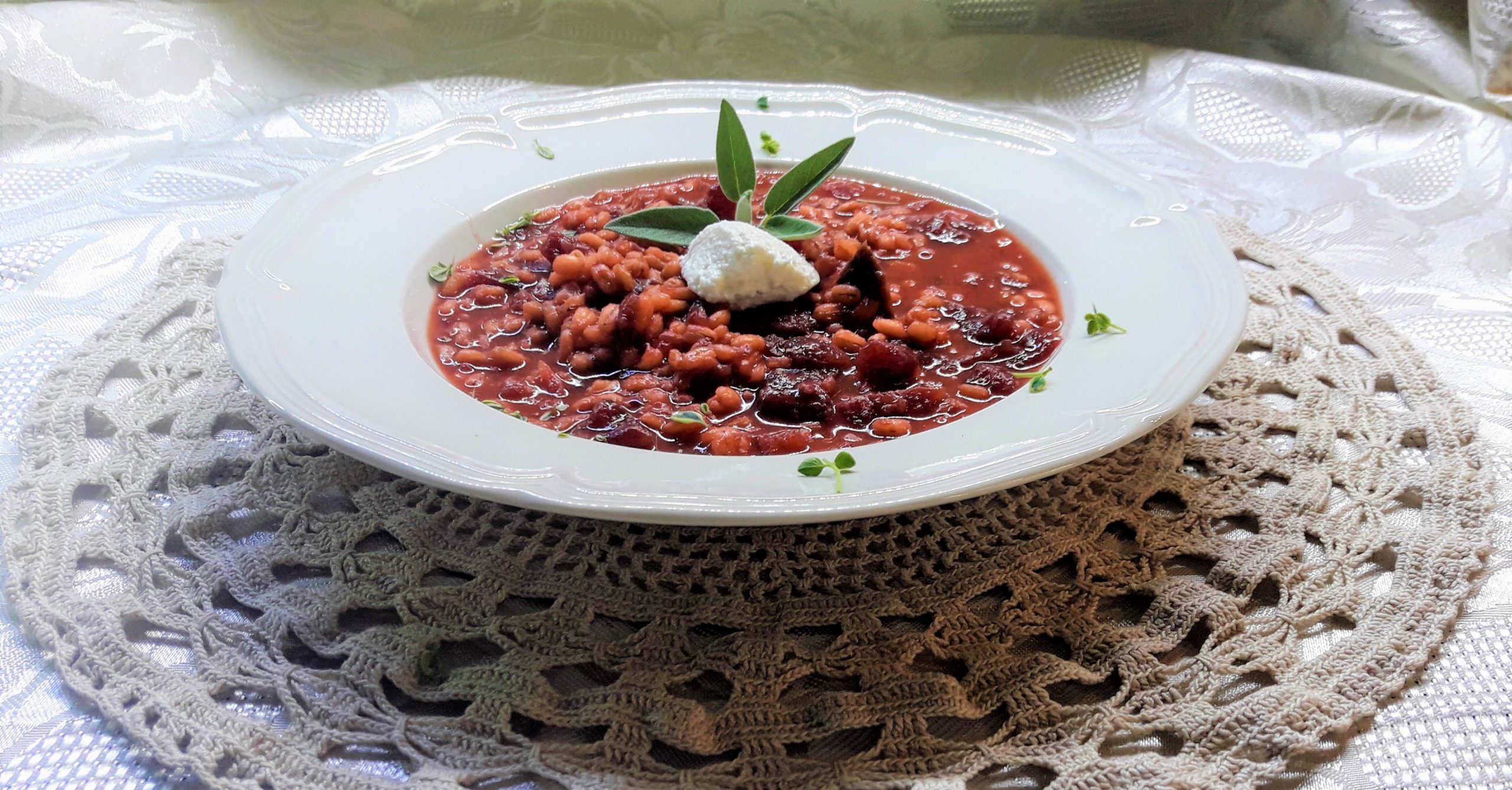 Cereales con acelga y queso de cabra