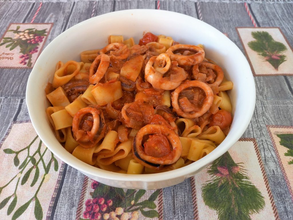 La calamarata a la Livornesa receta de la abuela