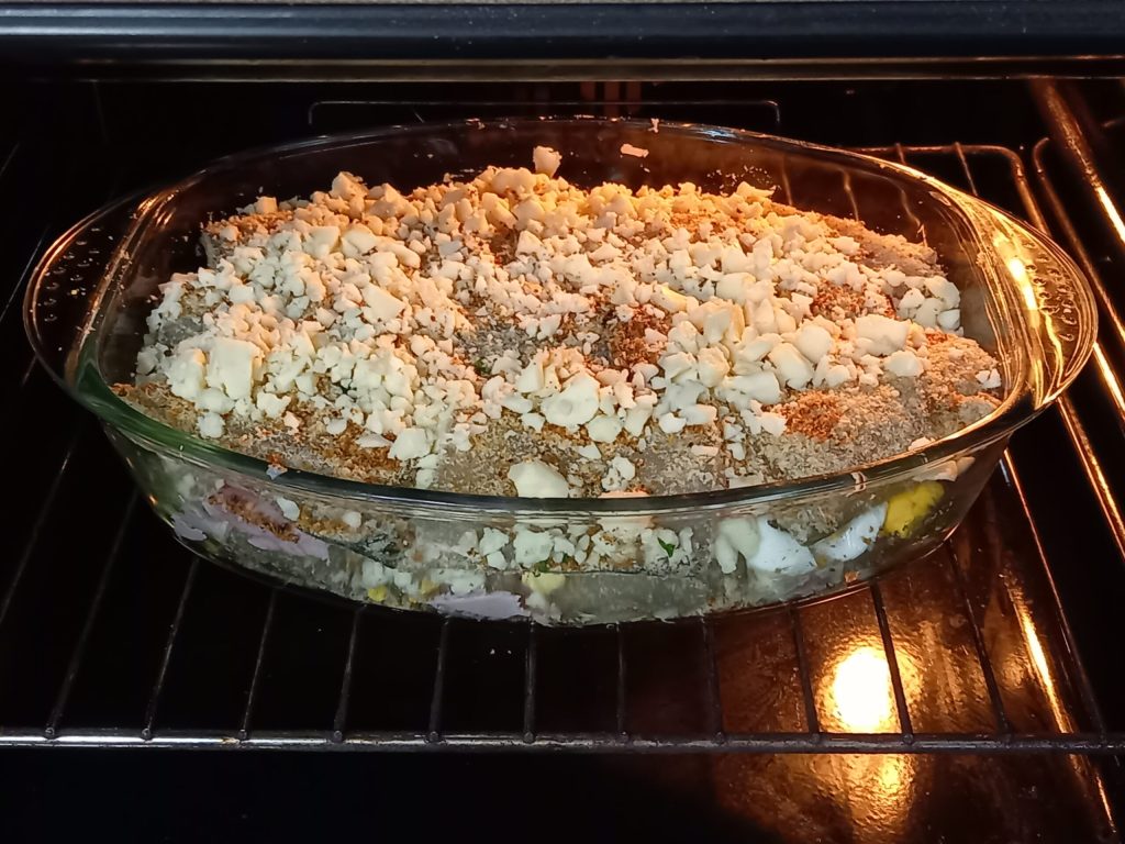 Pastel de acelgas y ricotta gratinado