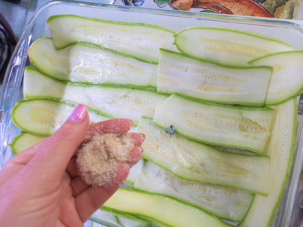 Parmesana de calabacines con receta dietética