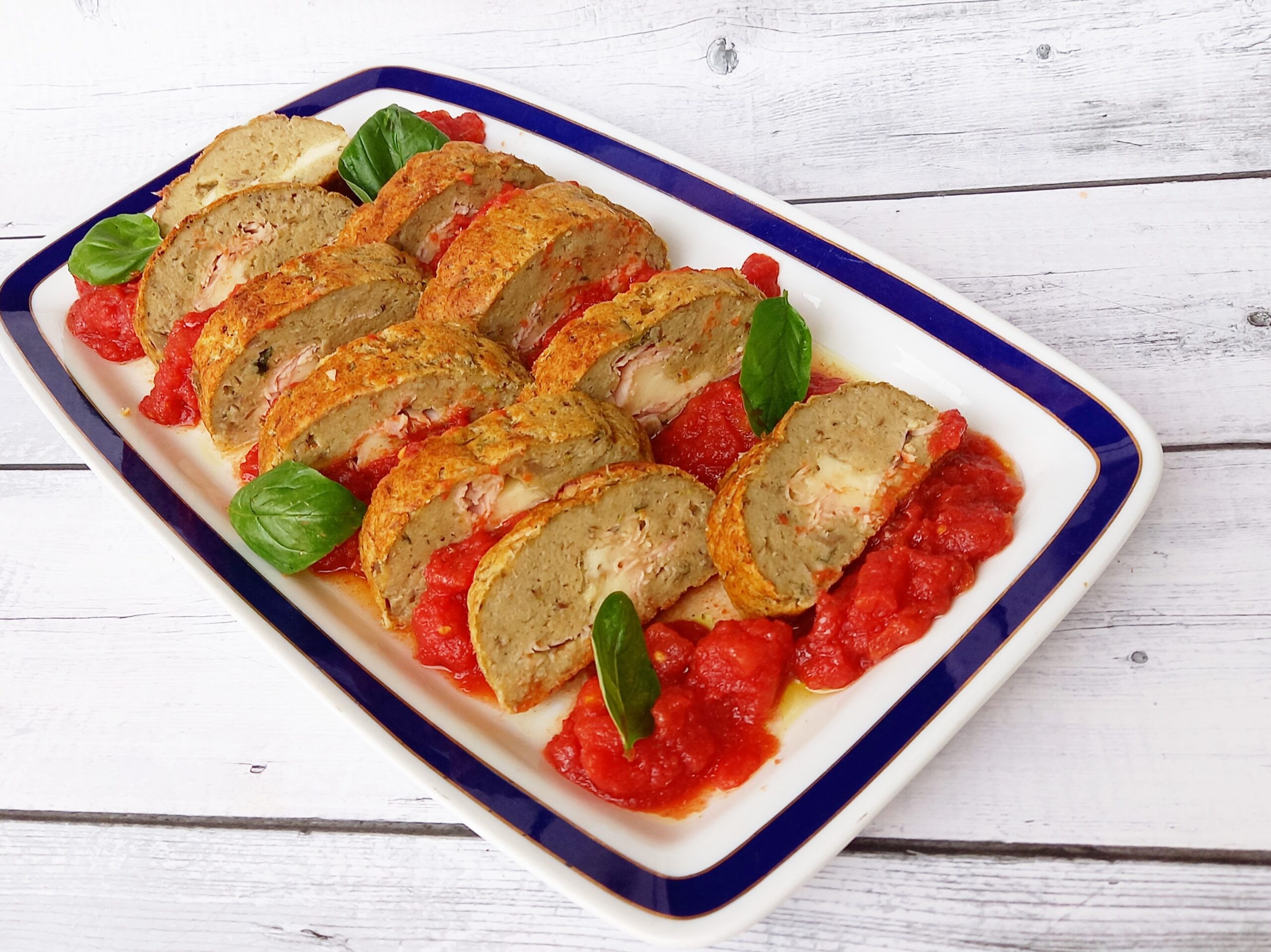 Rollo de berenjenas al horno dietético