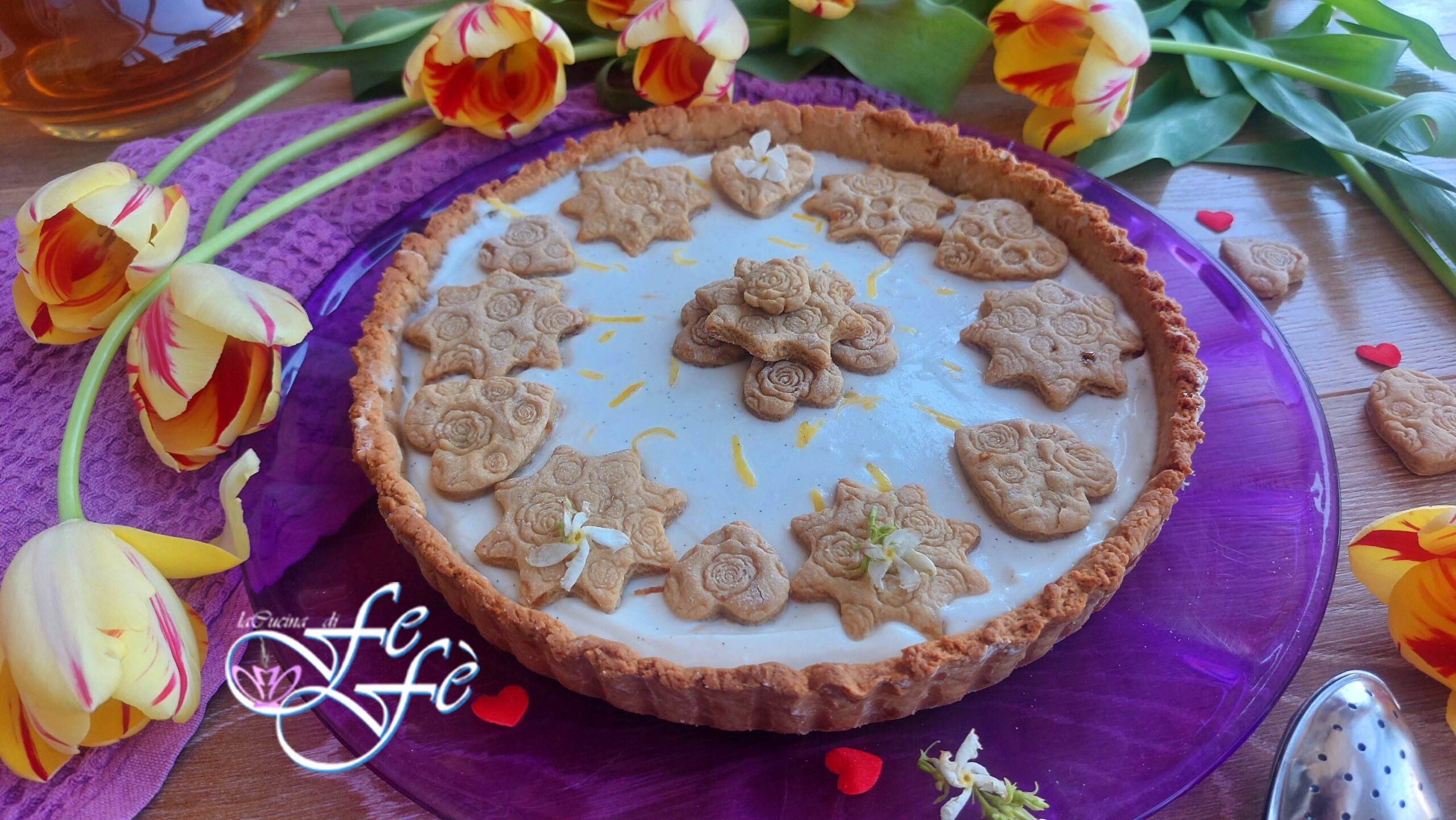 TARTA DE YOGUR CON CREMA FRESCA DE RICOTTA Y LIMÓN