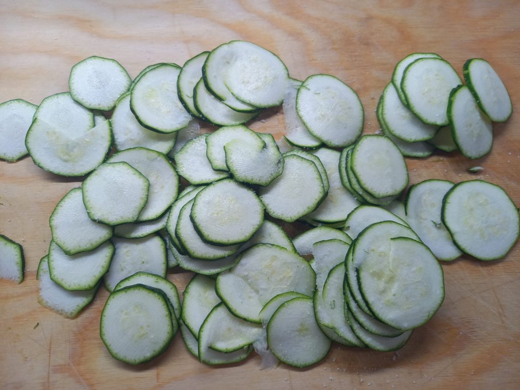 calabacines en rodajas