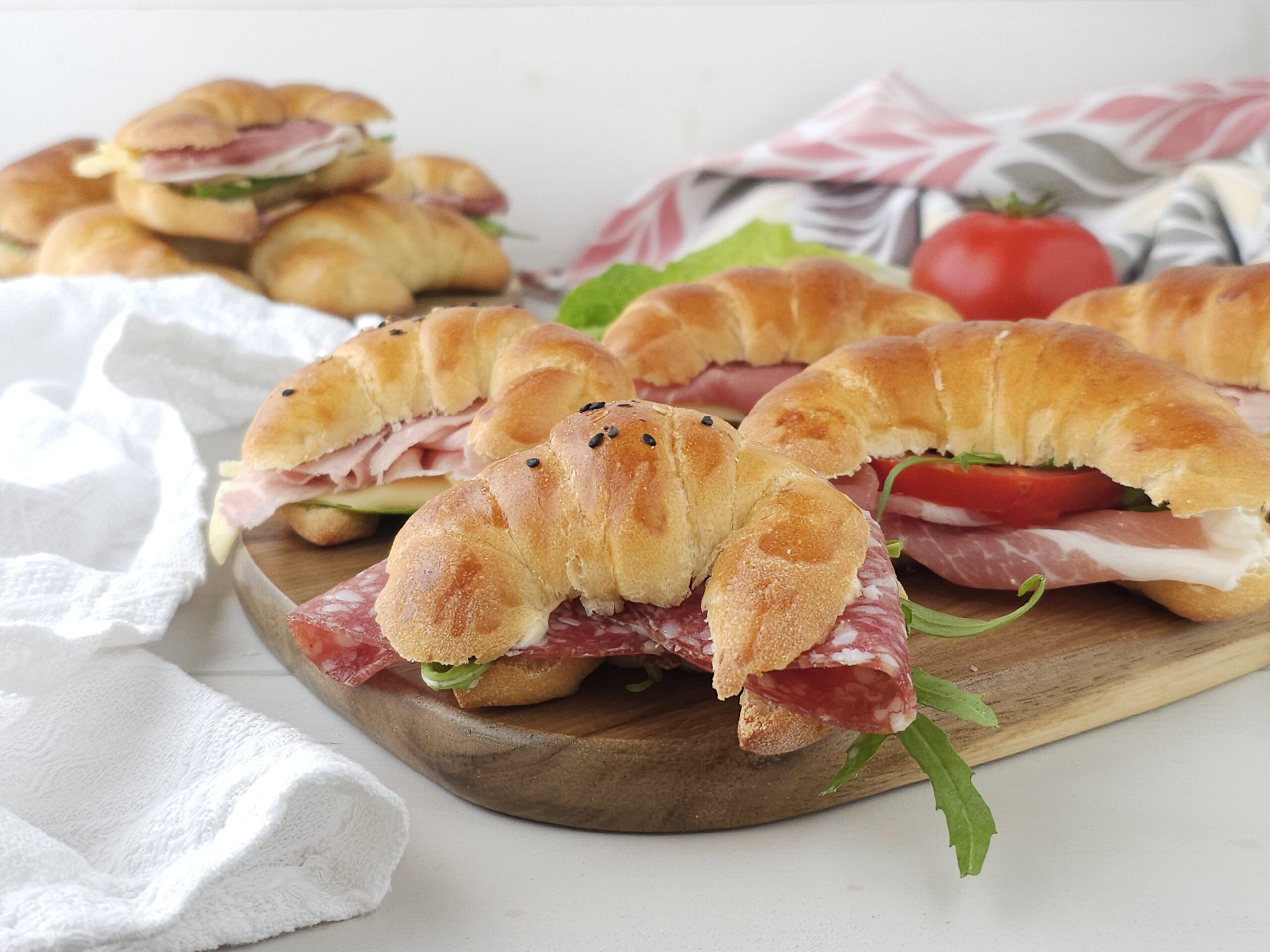 Croissants salados para buffet