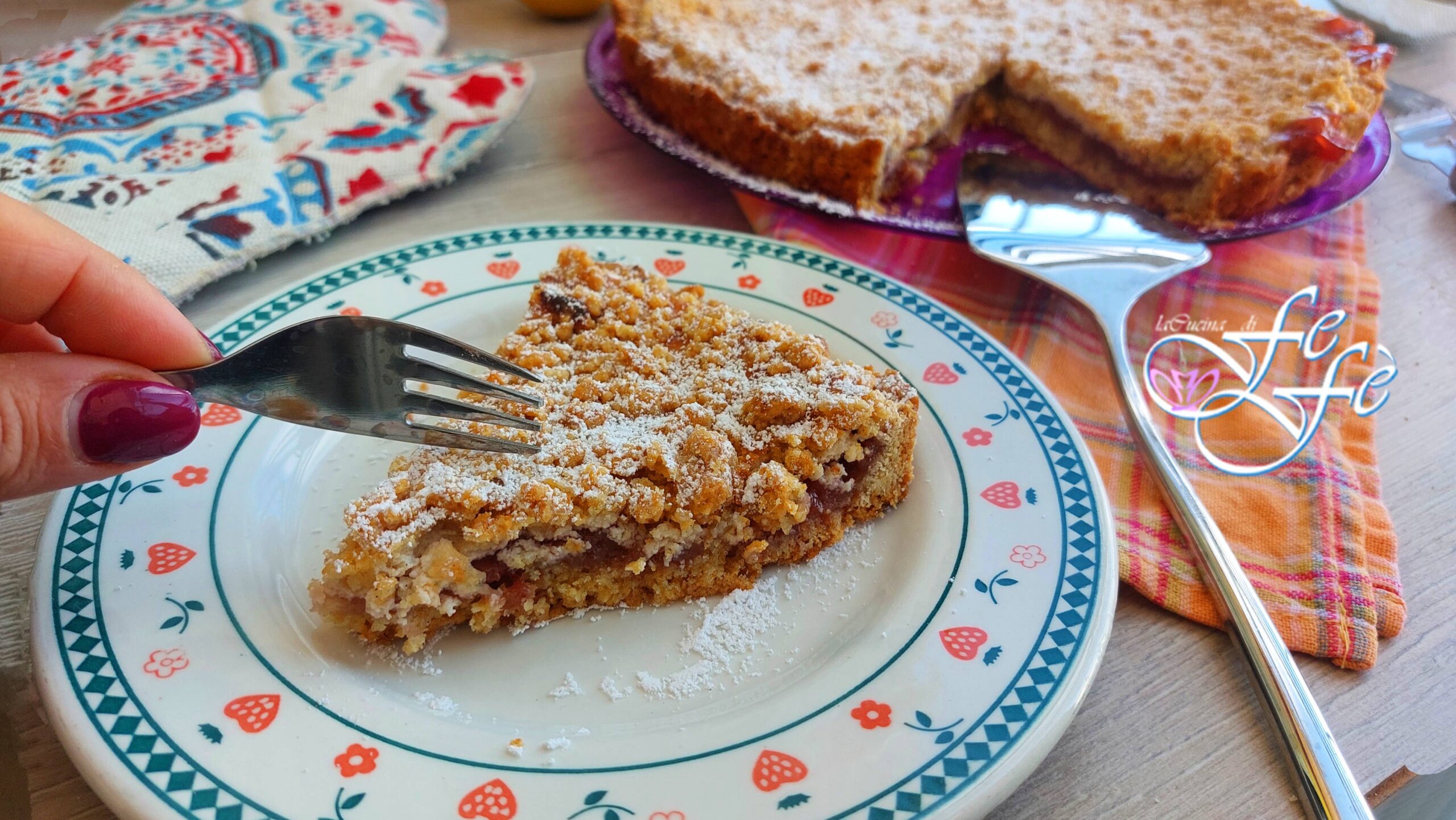 CRUMBLE DE RICOTTA Y MERMELADA DE FRESAS