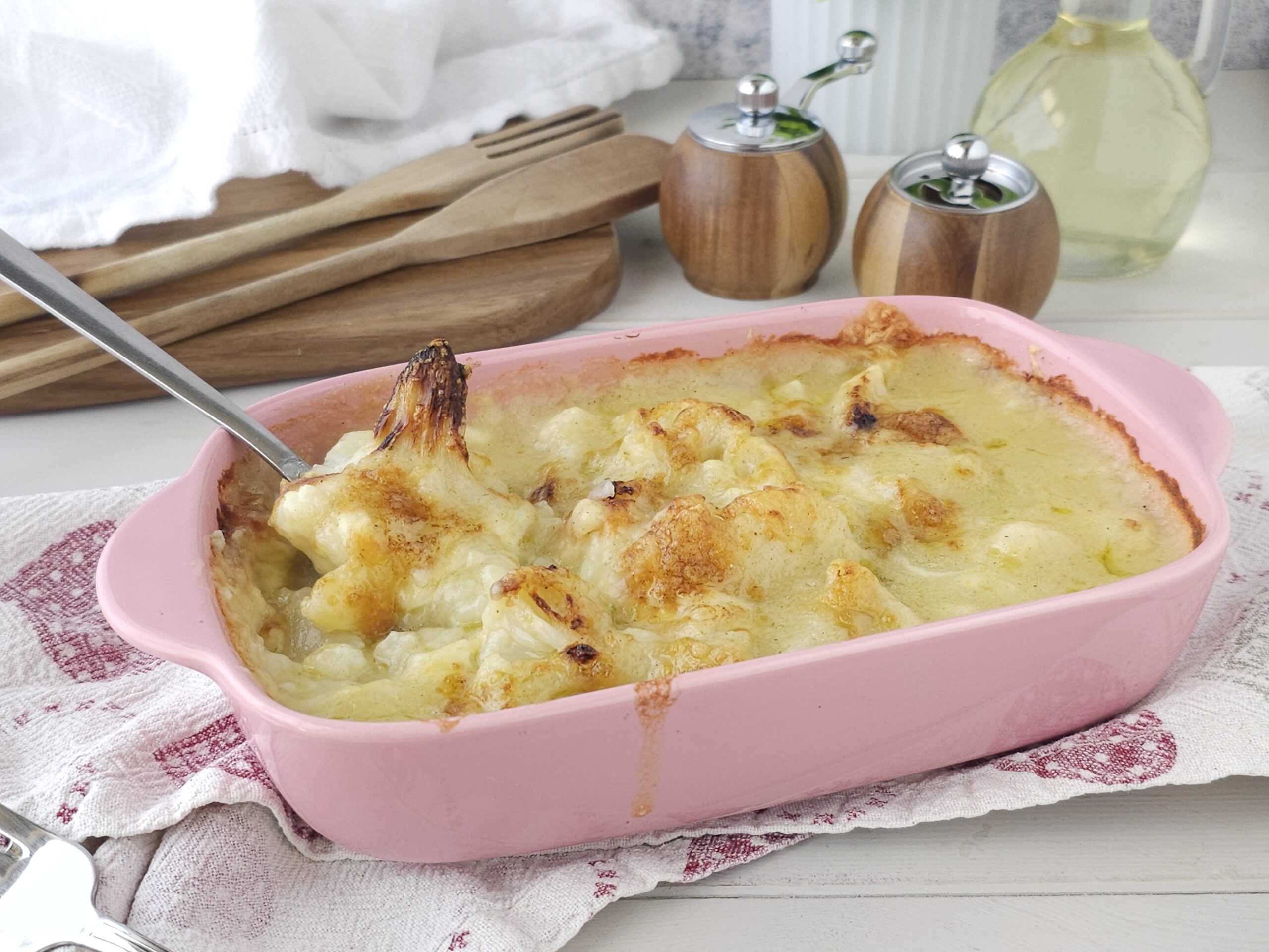 Coliflor gratinada al horno