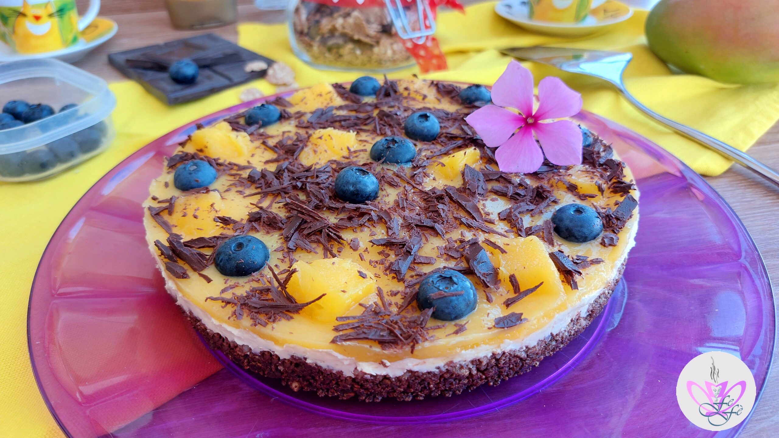 FIT CHEESECAKE DE MANGO (Receta sin mantequilla)