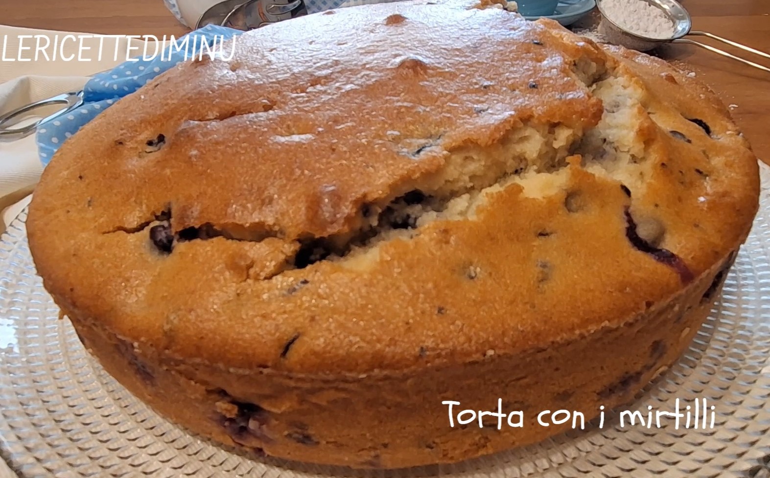 Pastel con arándanos