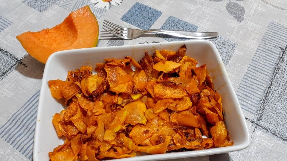Chips de calabaza al horno con pimentón dulce