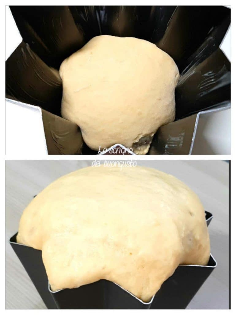 Pandoro hojaldrado relleno de chocolate