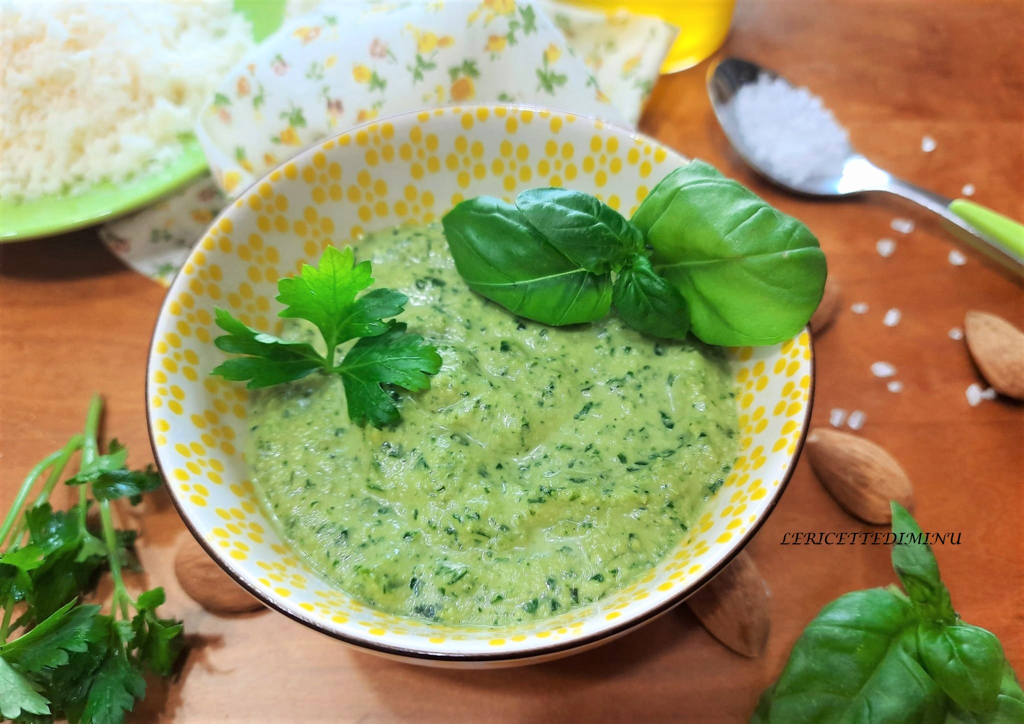 Pesto de albahaca y perejil