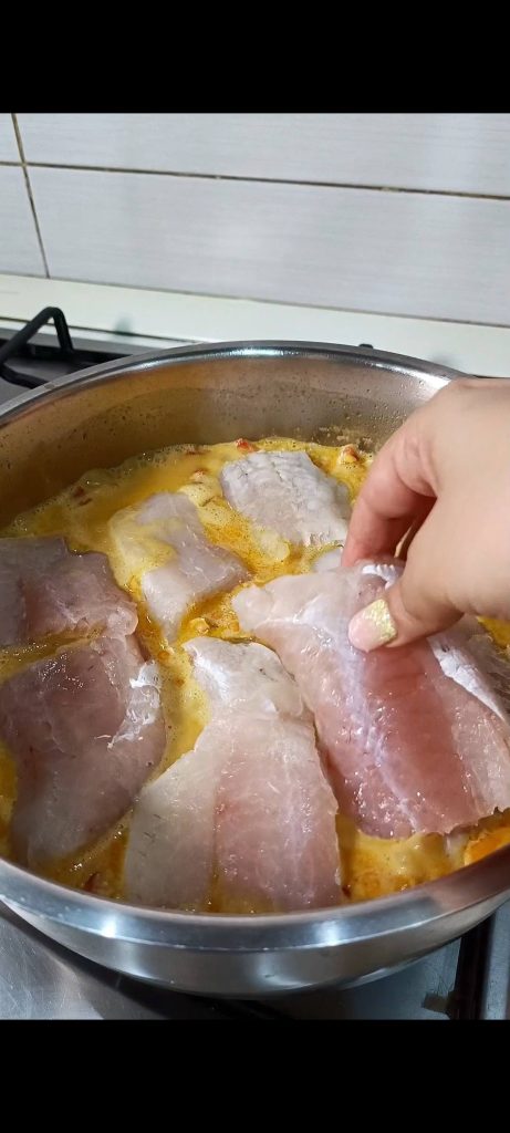 Finalmente añadimos el bacalao