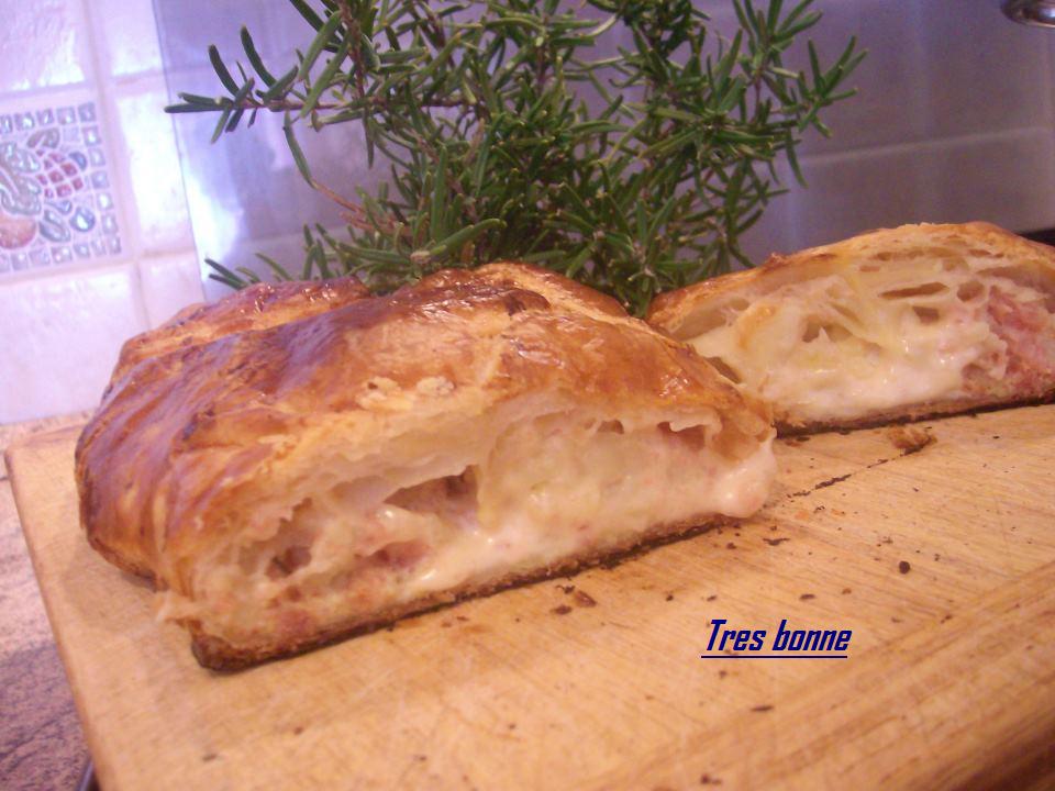 Rústico cremoso patatas jamón cocido y romero