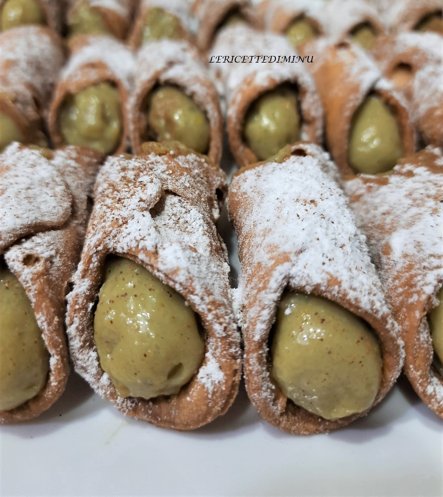 Crema de pistacho para rellenar cannoli